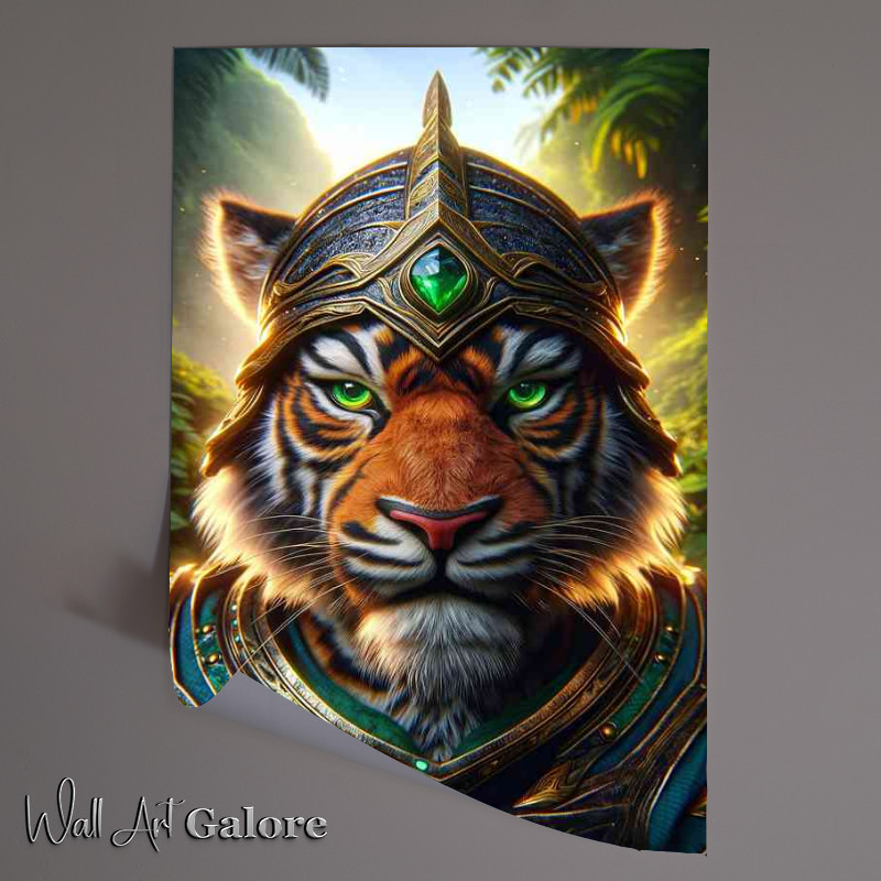 Buy Unframed Poster : (Tiger warriors face capturing the fierce determination)