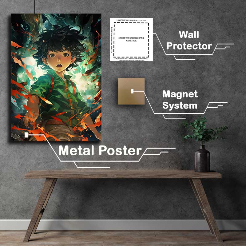Buy Metal Poster : (Twilight lord a_boy with lightning flying over head)
