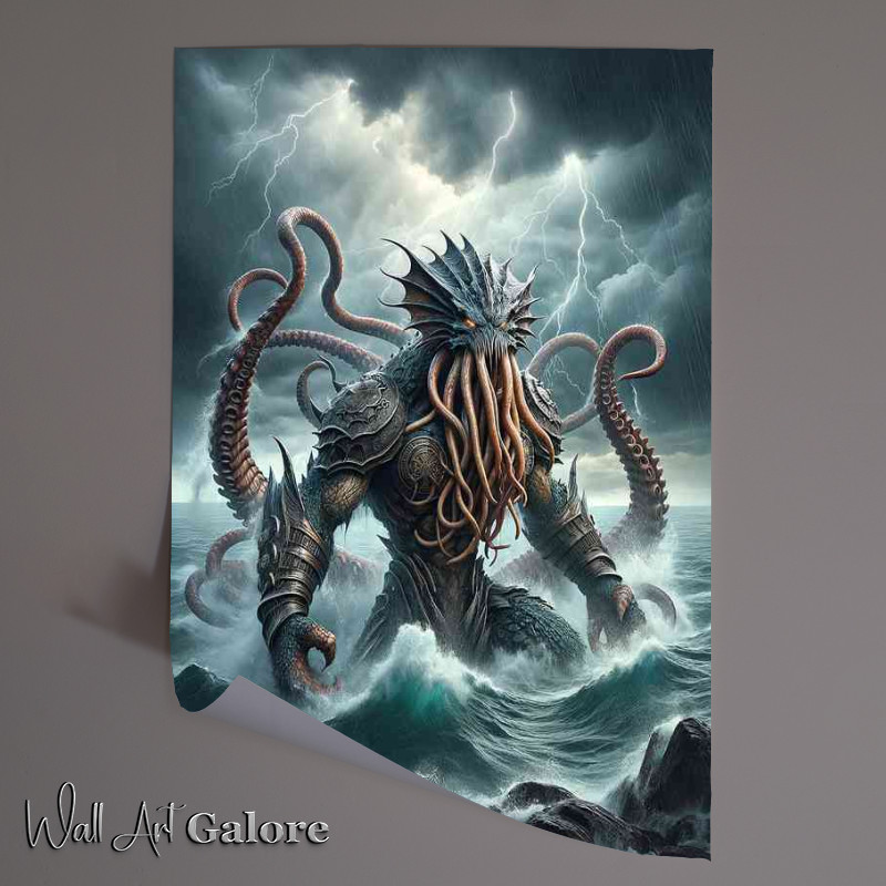 Buy Unframed Poster : (Warrior animal Visualize an imposing kraken)