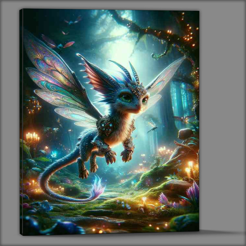 Buy Canvas : (Warrior animal a mystical fairy dragon)