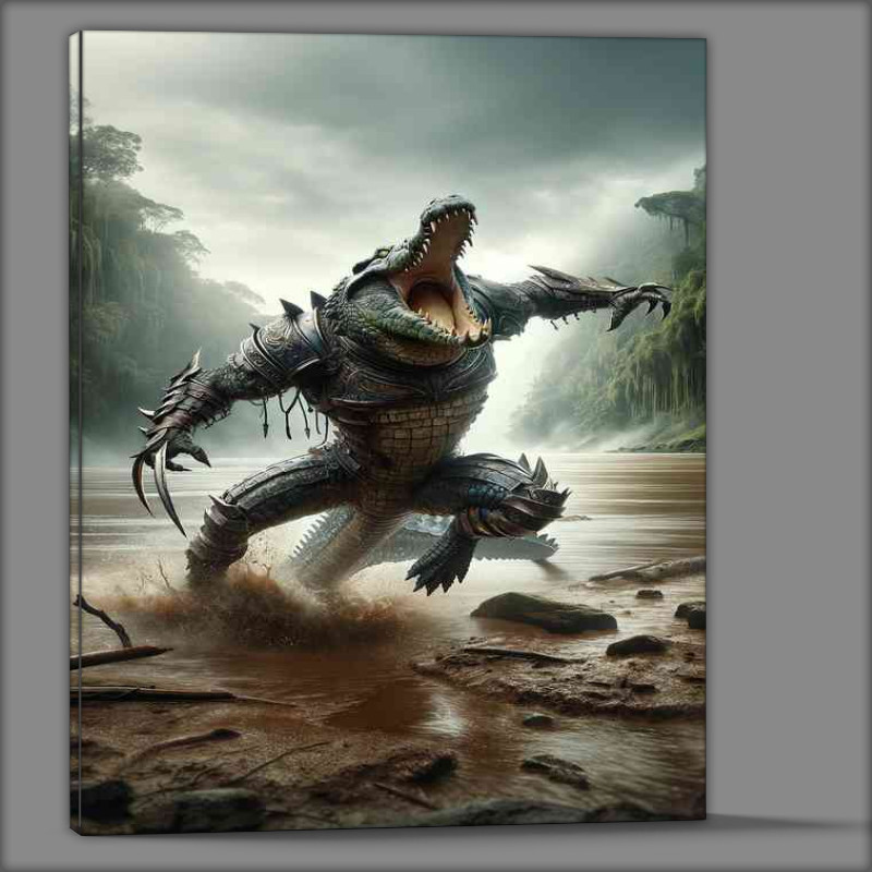 Buy Canvas : (Warrior animal formidable crocodile)