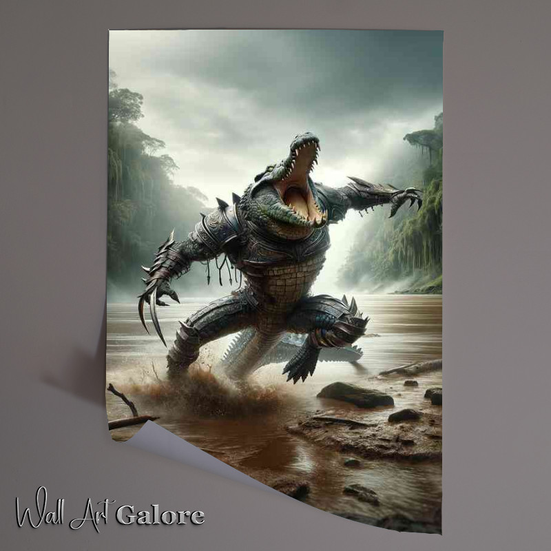 Buy Unframed Poster : (Warrior animal formidable crocodile)