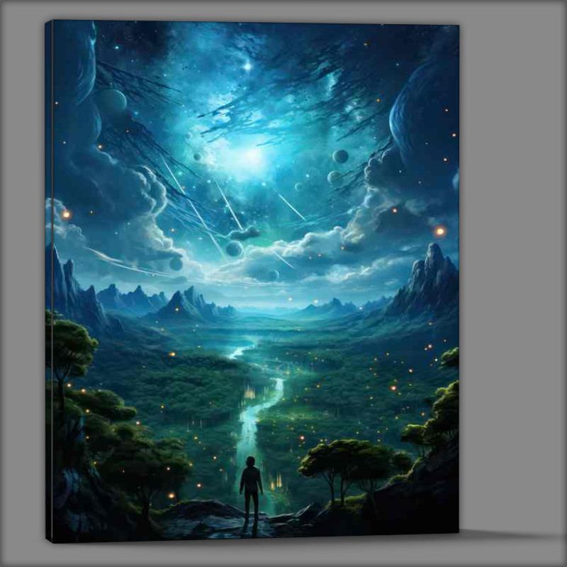 Buy Canvas : (Bewitched Blue Moon Bay)