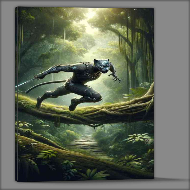 Buy Canvas : (Warrior animal in a stealthy panther)
