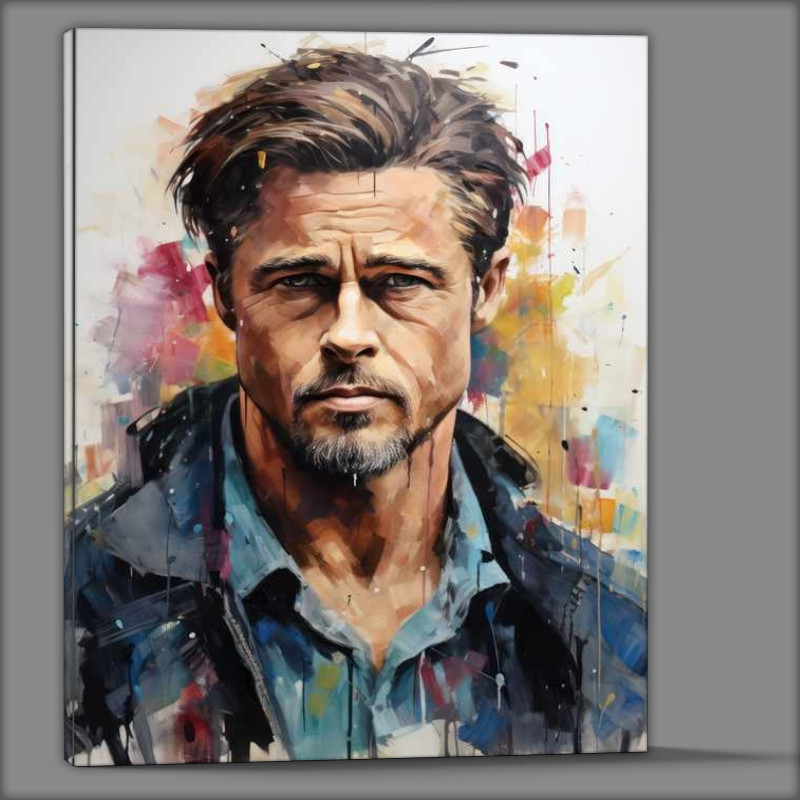 Buy Canvas : (Brad Pitt Very colourful style)