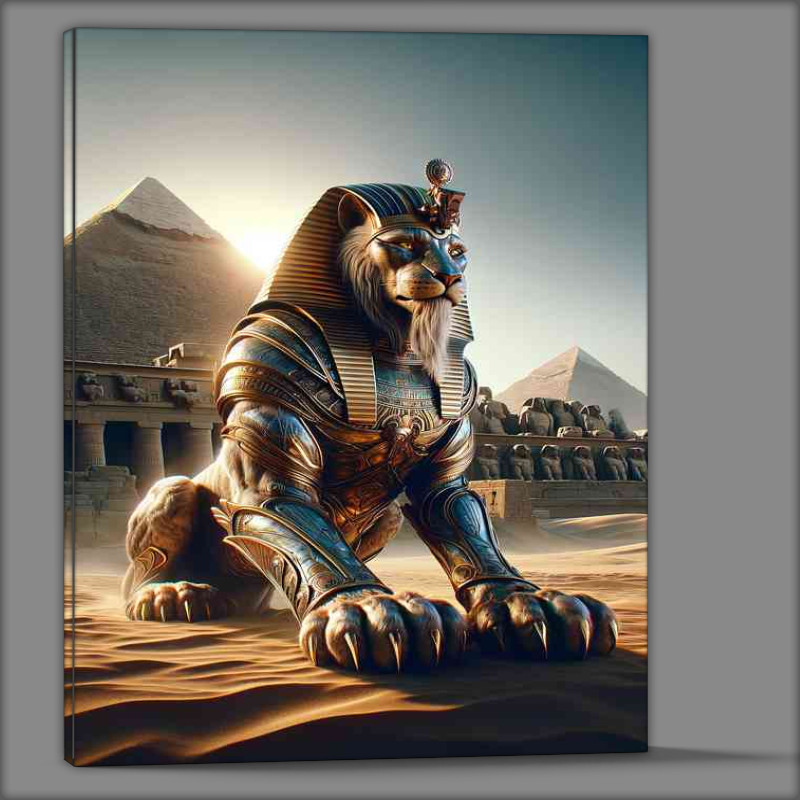 Buy Canvas : (Warrior animal majestic sphinx with the body of a lion)