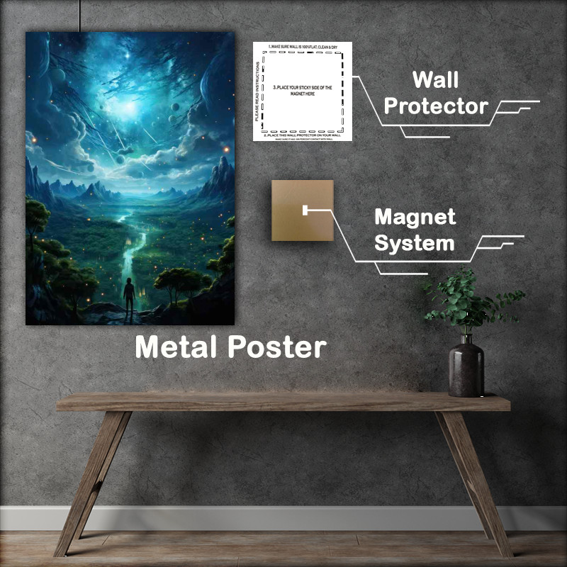 Buy Metal Poster : (Bewitched Blue Moon Bay)