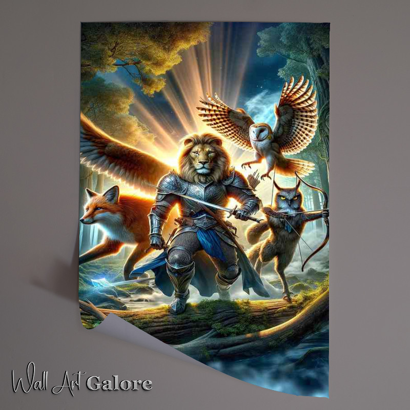 Buy Unframed Poster : (Warrior animals the team going to battle)
