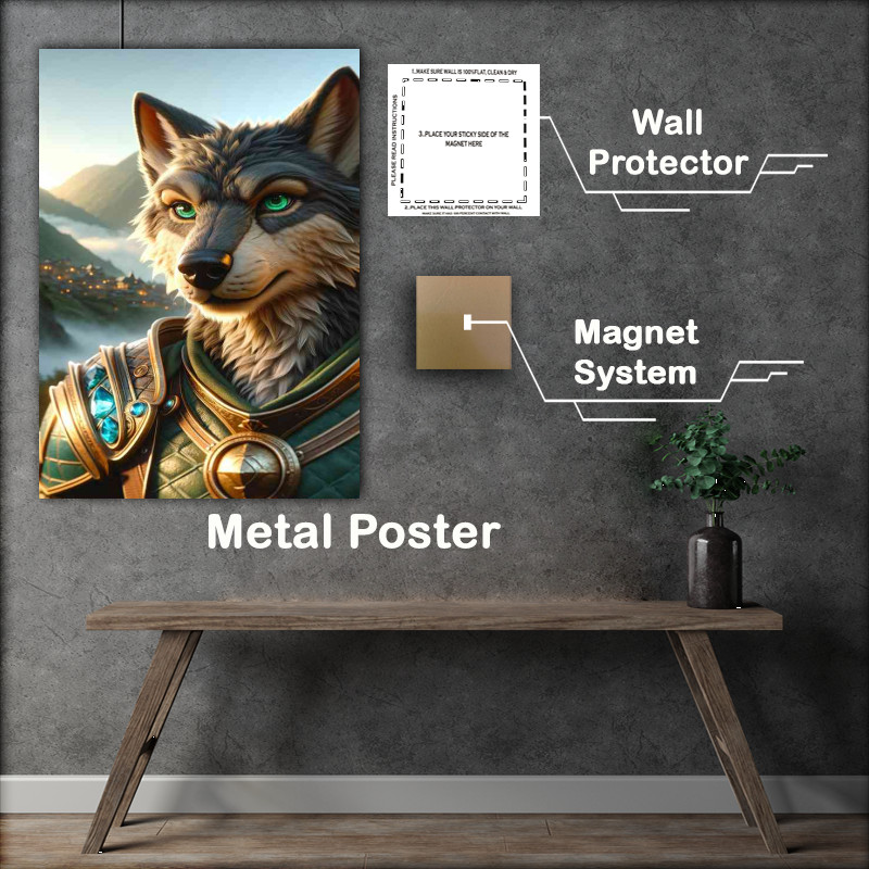 Buy Metal Poster : (Wolf warrior highlighting the keen intelligence)