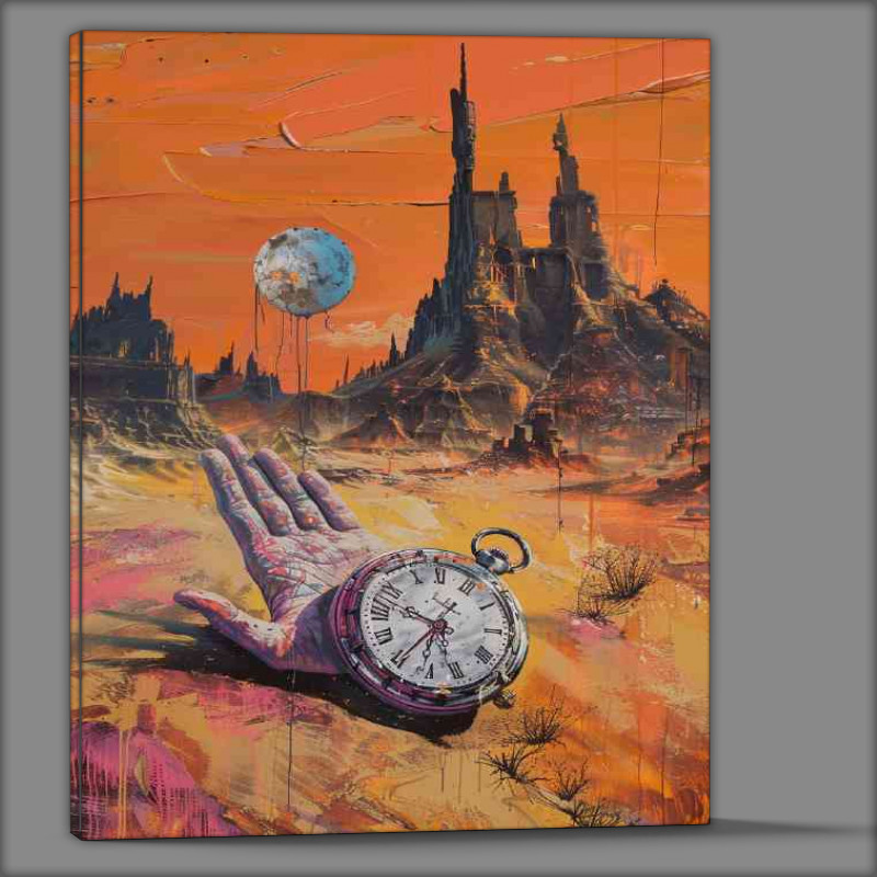 Buy Canvas : (Abstract pocket watch and the hand)