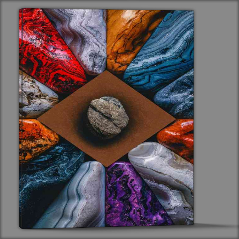 Buy Canvas : (Arrangment of Beautiful coloured stones)