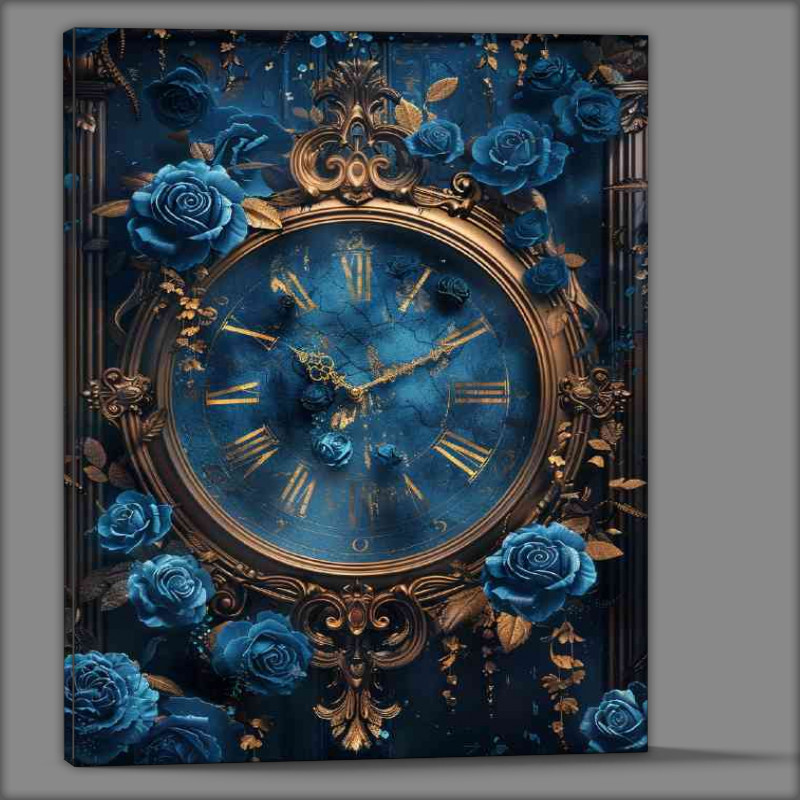 Buy Canvas : (Dark Fantasy blue rose wall clock)