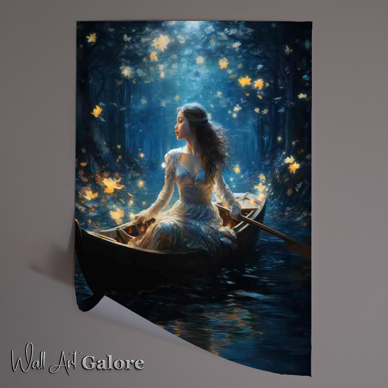Buy Unframed Poster : (Cascading Dreamscape sailing down the enchanted stream)