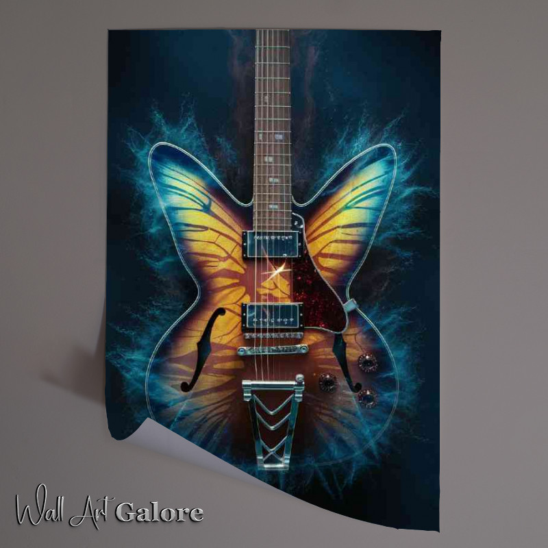 Buy Unframed Poster : (High quality Guitar in stunning blues)