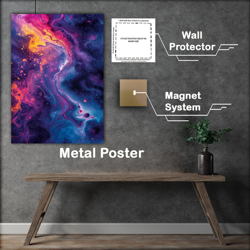 Buy Metal Poster : (Liquid colours deep purples)
