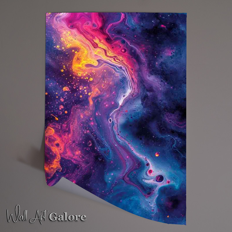 Buy Unframed Poster : (Liquid colours deep purples)