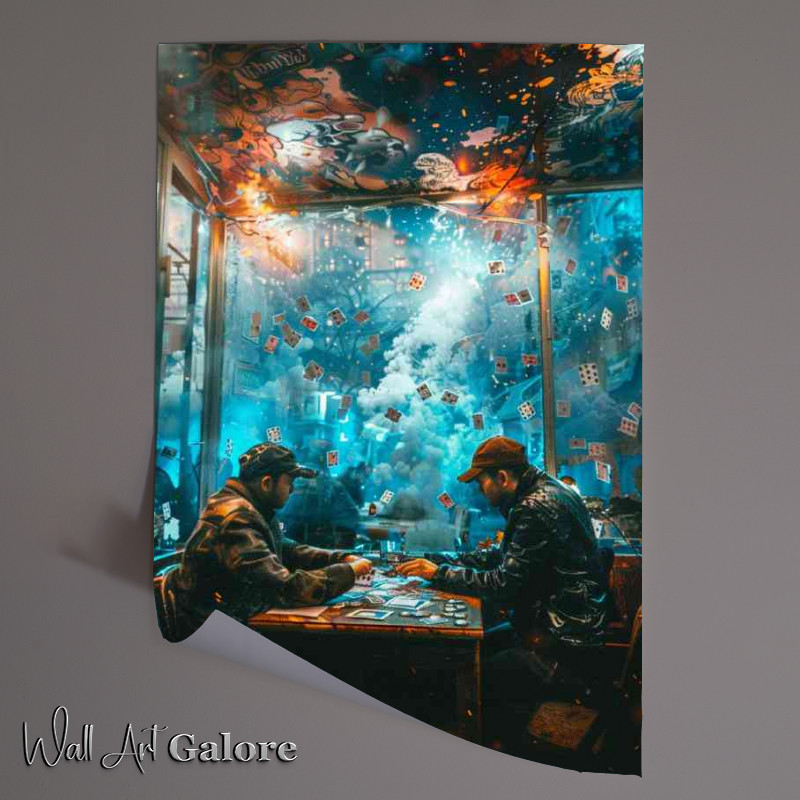 Buy Unframed Poster : (Men playing a game of cards)