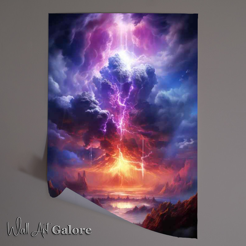 Buy Unframed Poster : (Celestial Cascades Waterfalls from Another World)