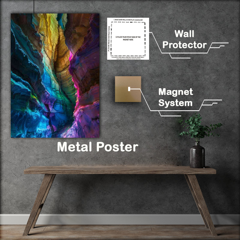 Buy Metal Poster : (Rainbow over the river blast)