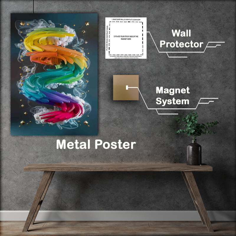 Buy Metal Poster : (Stunning lines and swirls)