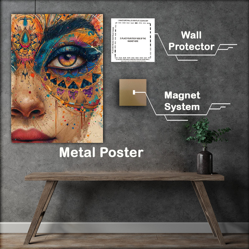 Buy Metal Poster : (Egyptian portrait unique and gorgeous)