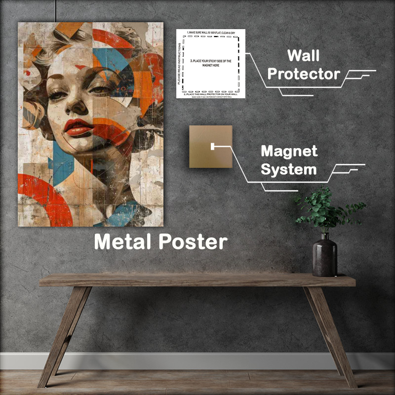Buy Metal Poster : (Graffiti wall paintings sandstone panels terra cotta)