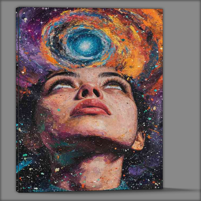 Buy Canvas : (Painted style of a woman gazing)