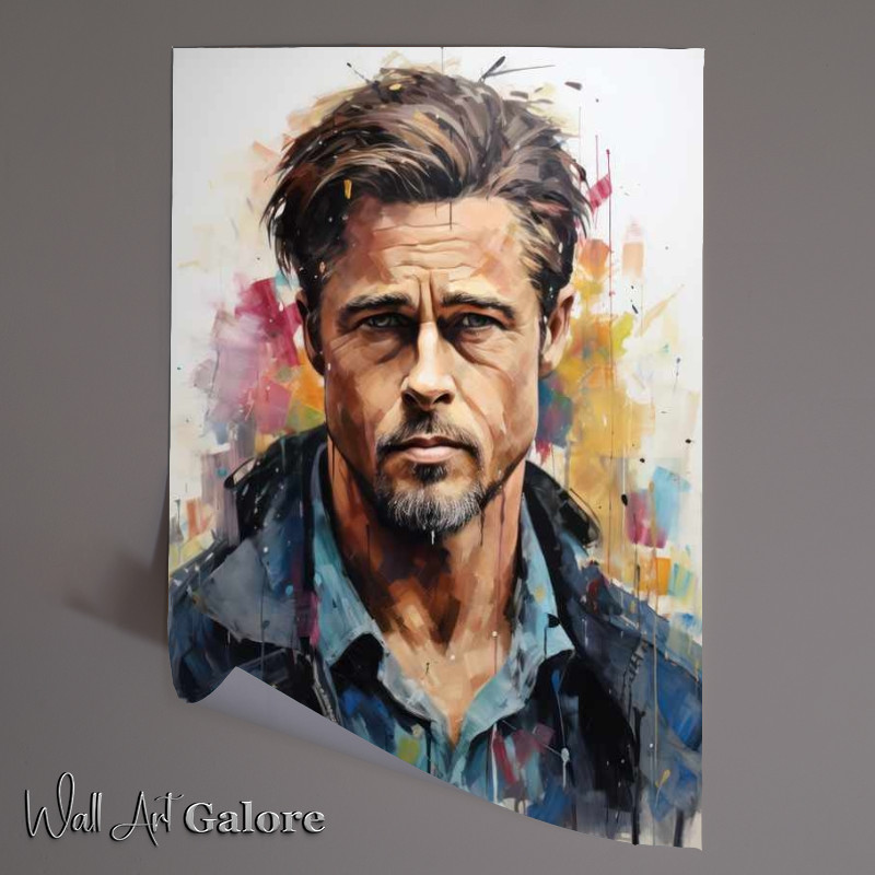 Buy Unframed Poster : (Brad Pitt Very colourful style)