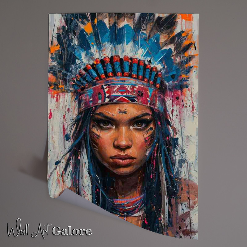 Buy Unframed Poster : (Stunning Indian girl painting style)