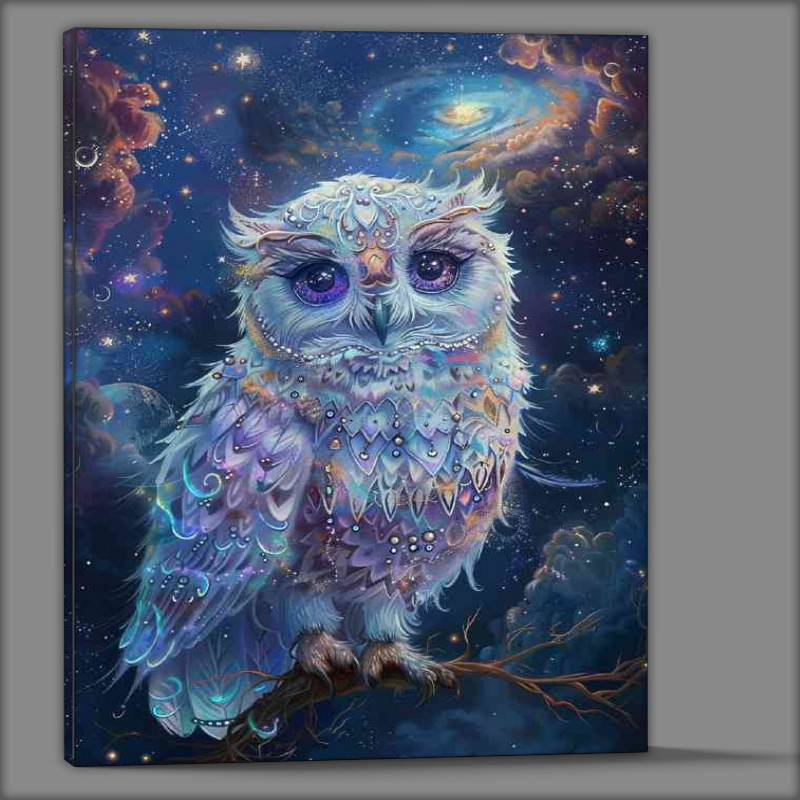 Buy Canvas : (A stunning beautiful little colours owl)