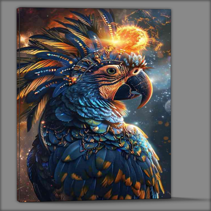Buy Canvas : (Beautiful and colorful blue gold Parrot)