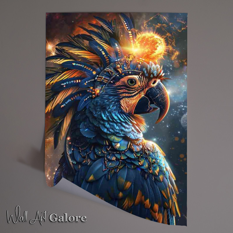 Buy Unframed Poster : (Beautiful and colorful blue gold Parrot)