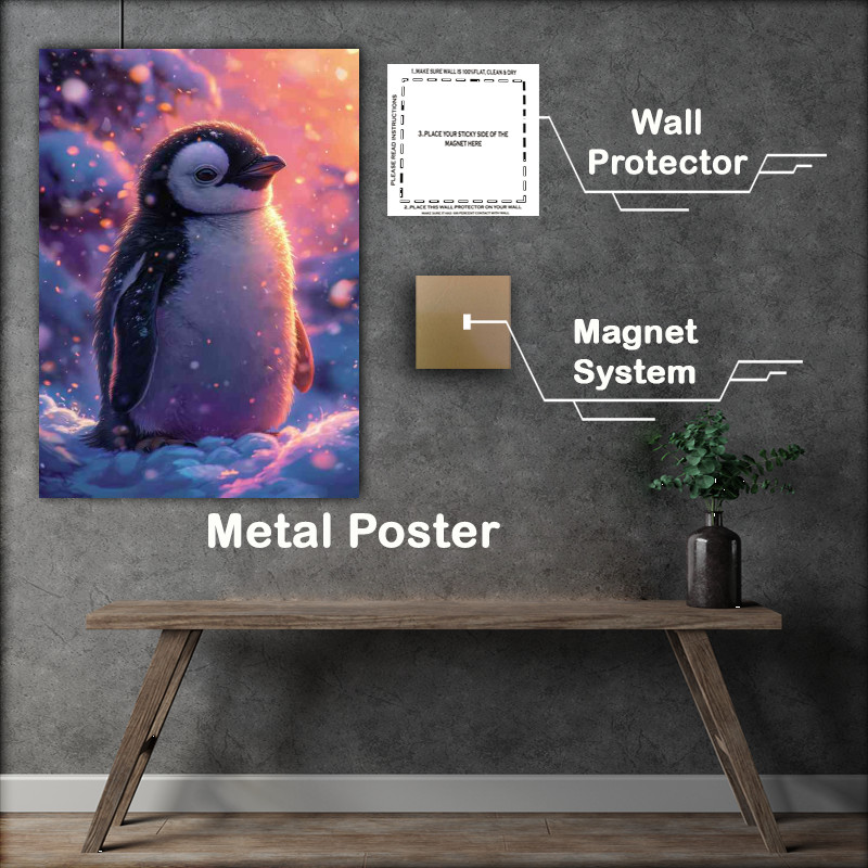 Buy Metal Poster : (Cute cuddly penguin)