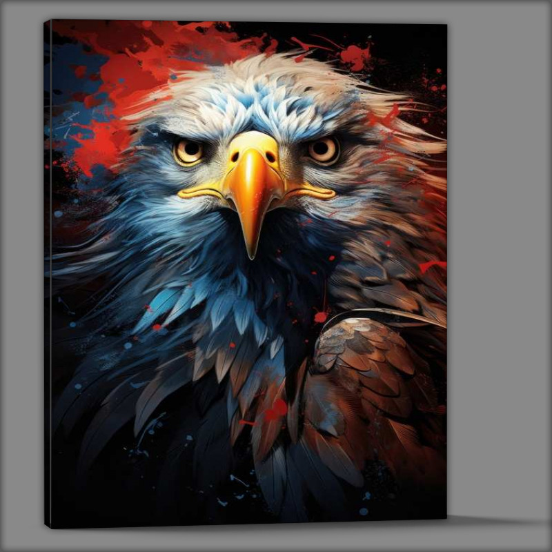 Buy Canvas : (Eagle with red splashes)