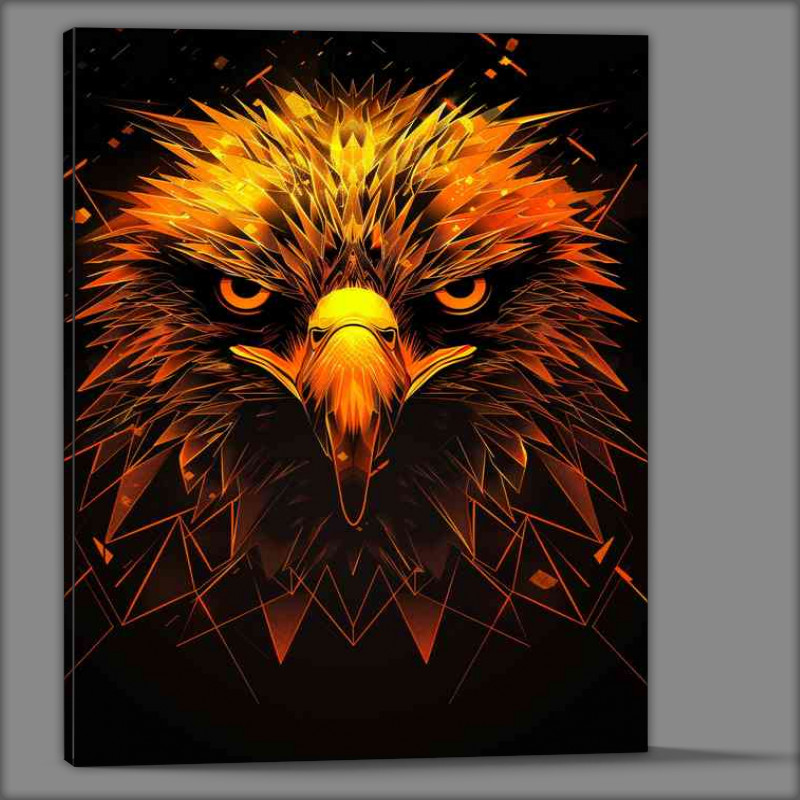Buy Canvas : (Golden Abstract Eagle head)