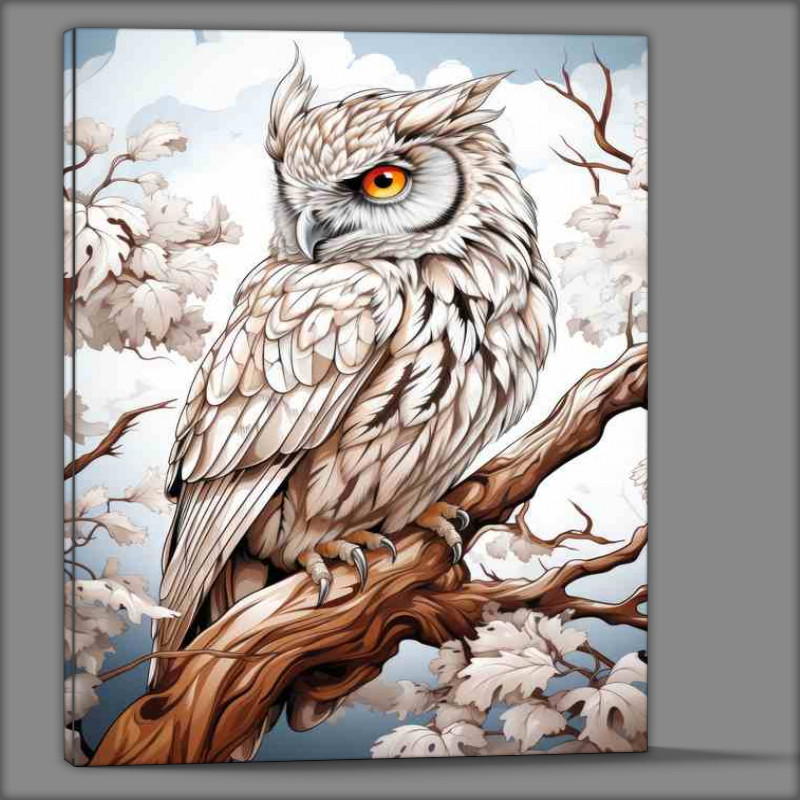 Buy Canvas : (Owl drawn on a branch)