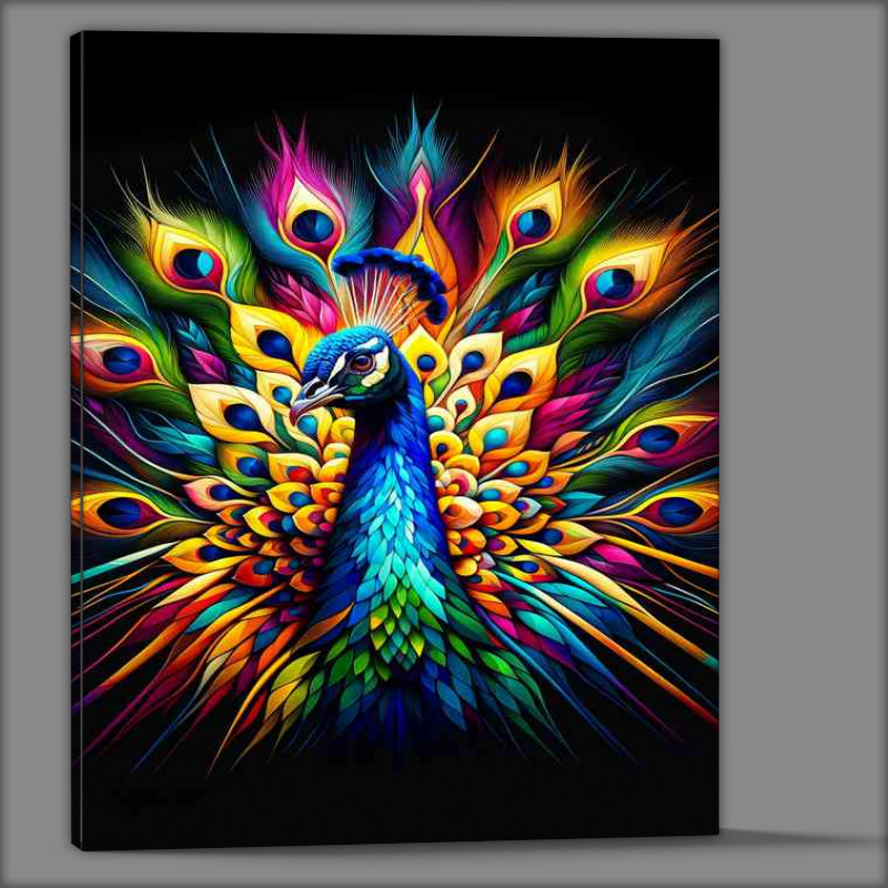 Buy Canvas : (Reimagined into the form of a majestic peacock)