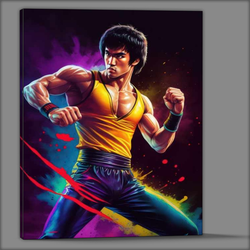 Buy Canvas : (Bruce Lee coulured art)