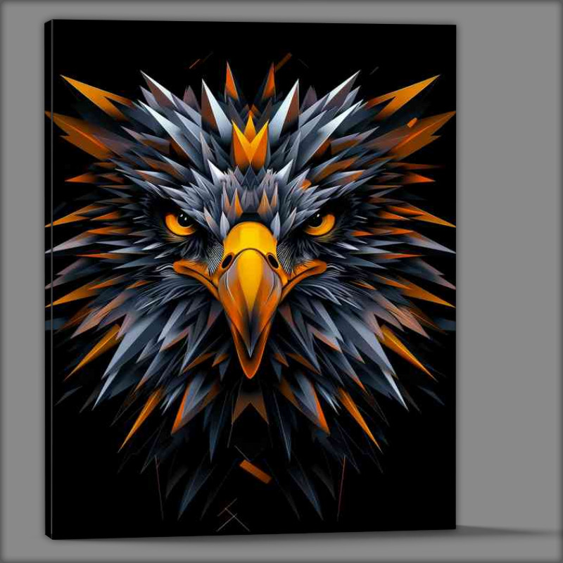 Buy Canvas : (Spiked Abstract Eagle head)