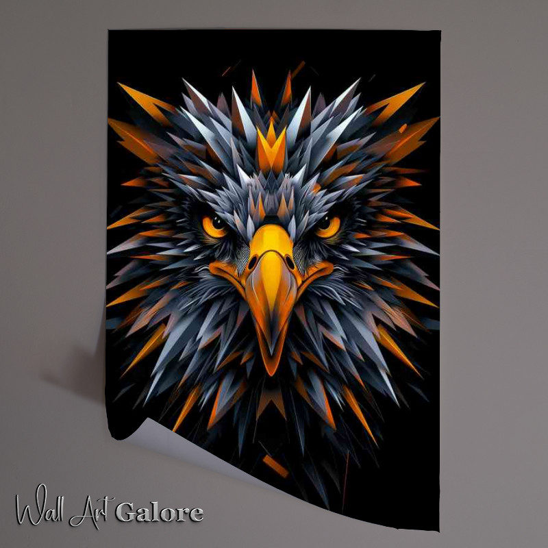 Buy Unframed Poster : (Spiked Abstract Eagle head)