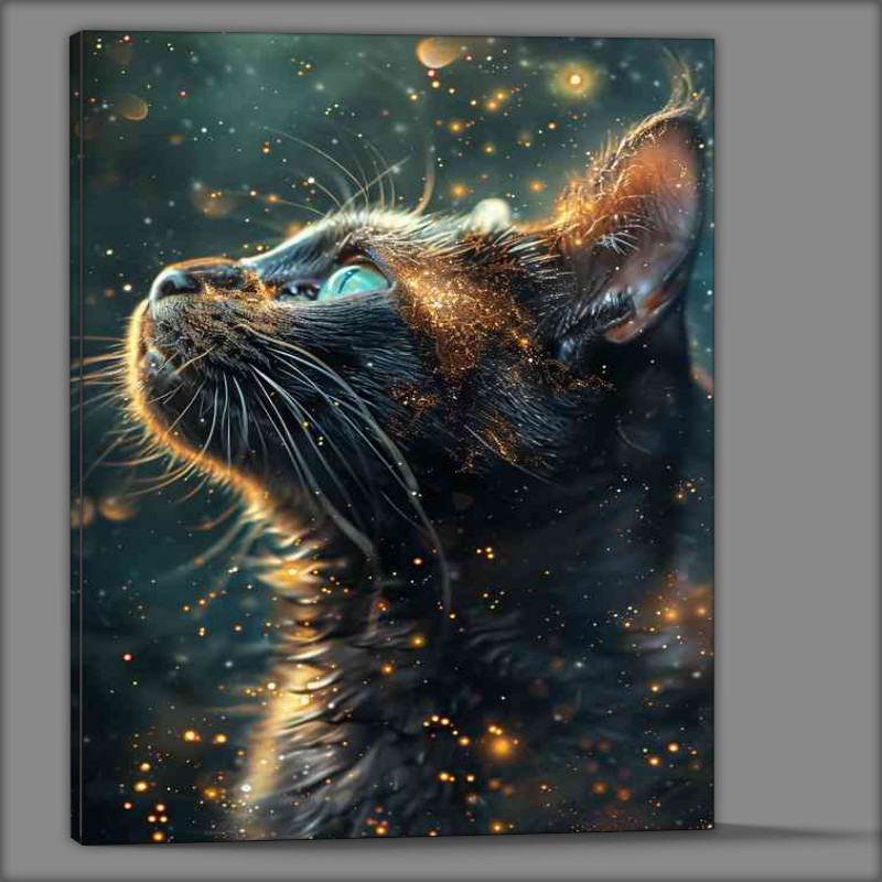 Buy Canvas : (A Cat looking into a swarm of stars)