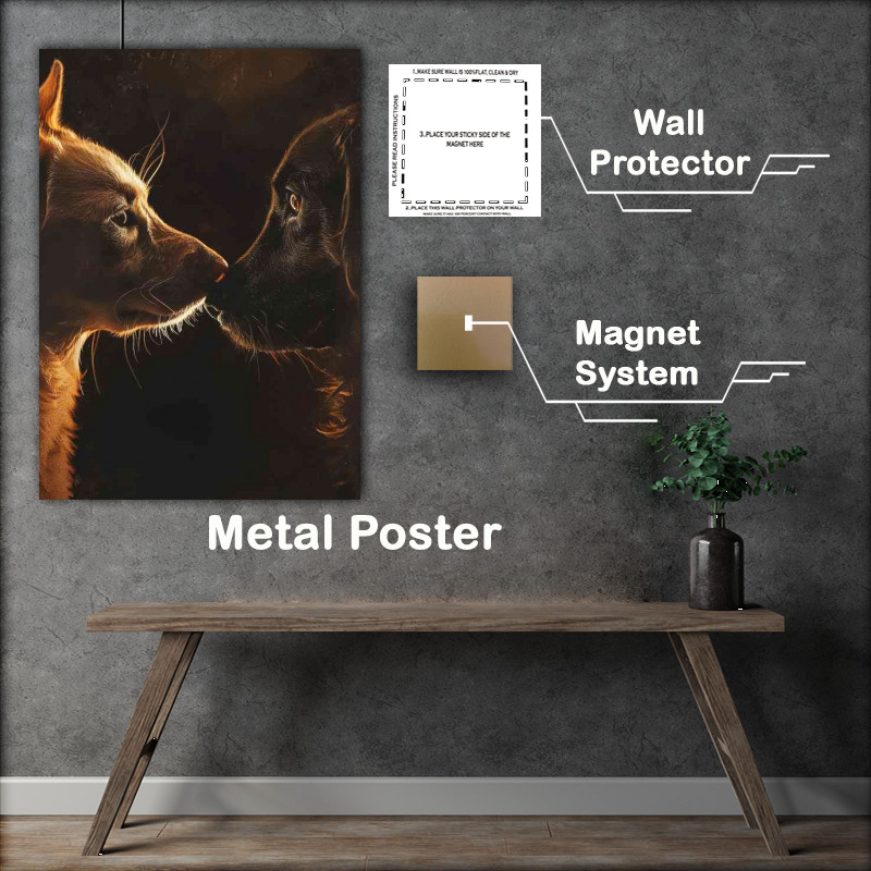 Buy Metal Poster : (A Pair of Dogs)