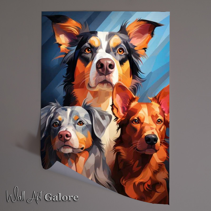 Buy Unframed Poster : (A family of Dogs)