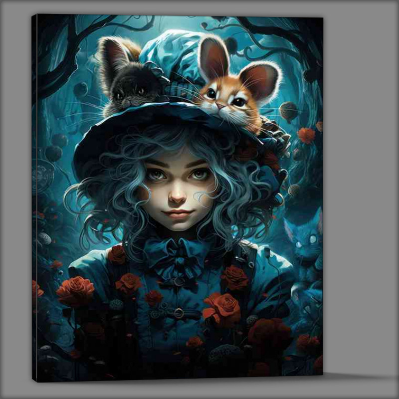 Buy Canvas : (Alice in wonderland with rabbit hat)