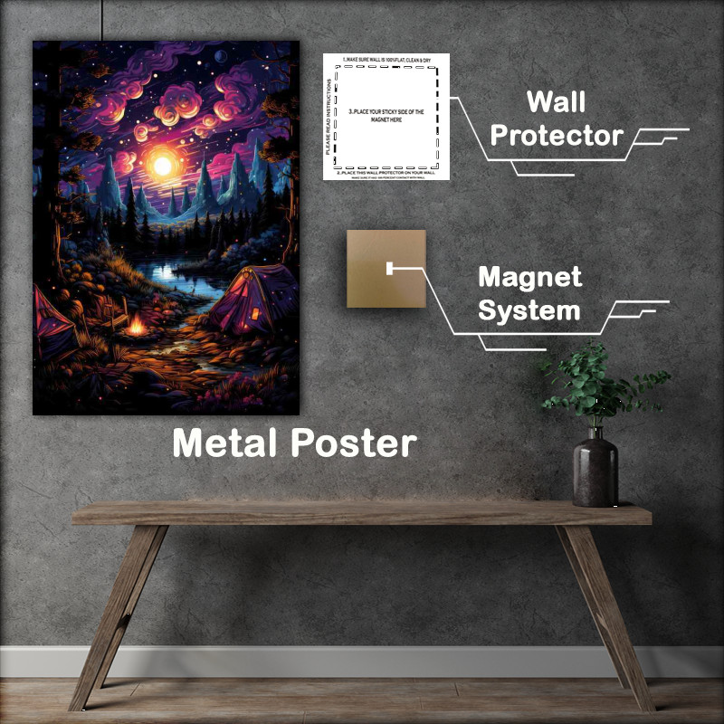 Buy Metal Poster : (Enchanted Oasis Dreamy Desert Views)