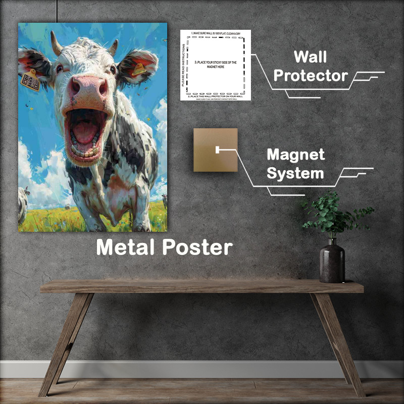 Buy Metal Poster : (Berryl the laughing cow)