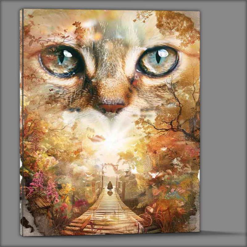 Buy Canvas : (Big Cats eyes over the bridge)