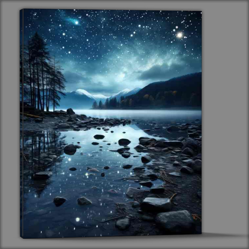 Buy Canvas : (Enchanted Waters with moonlit skys)