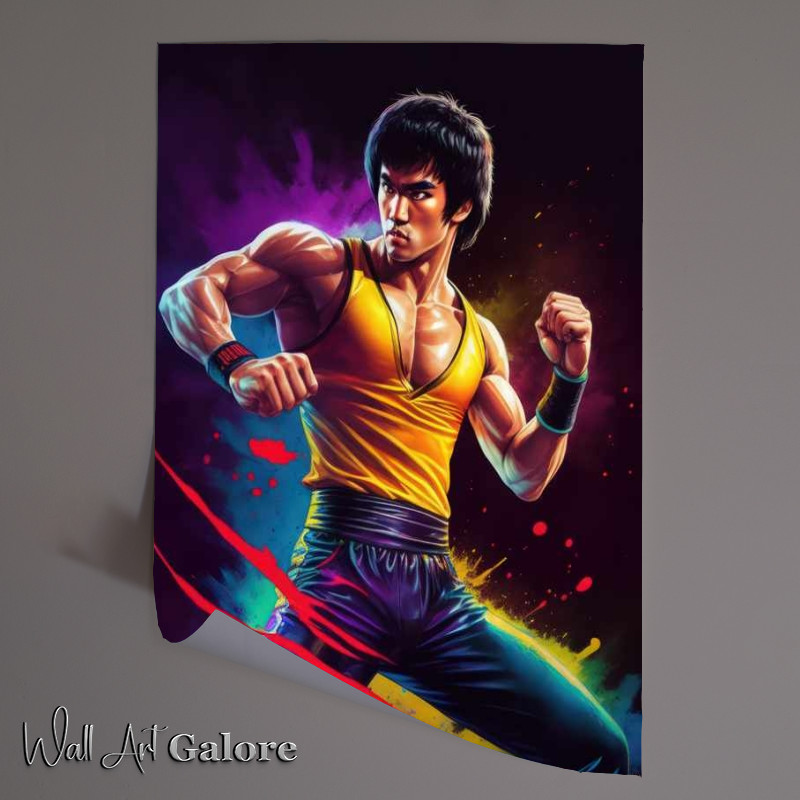 Buy Unframed Poster : (Bruce Lee coulured art)