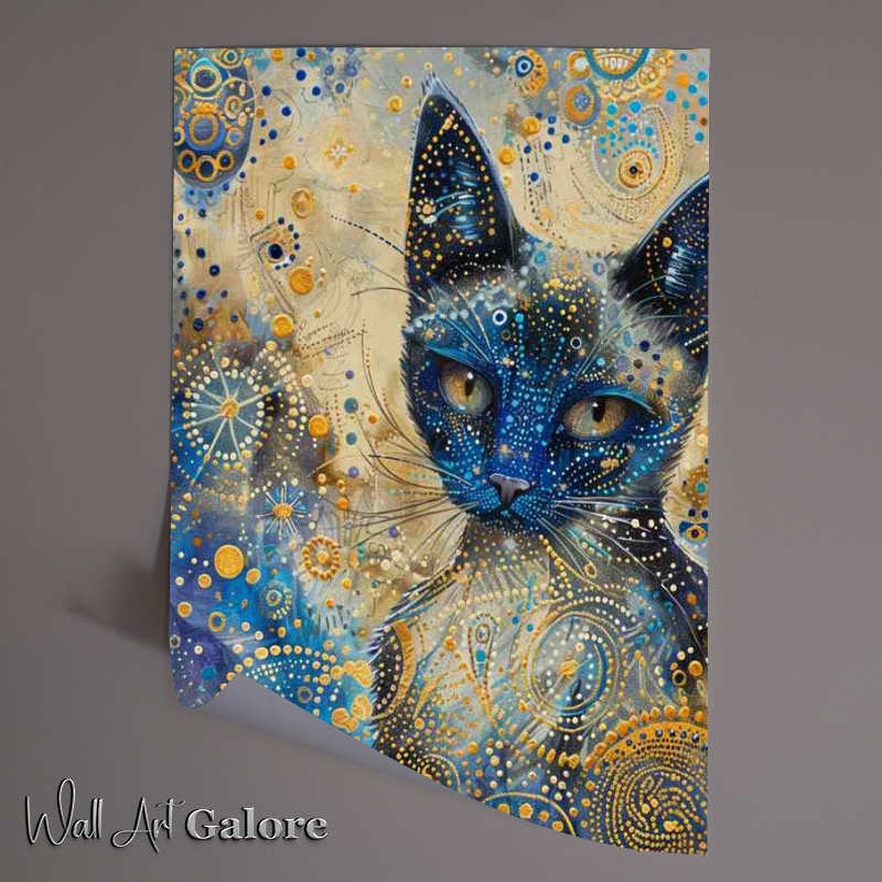 Buy Unframed Poster : (Cat with star patterns)